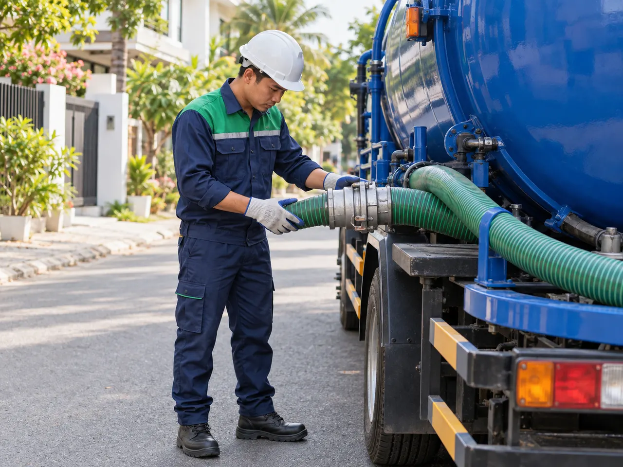 Kỹ thuật viên kiểm tra đường ống chuyên dụng